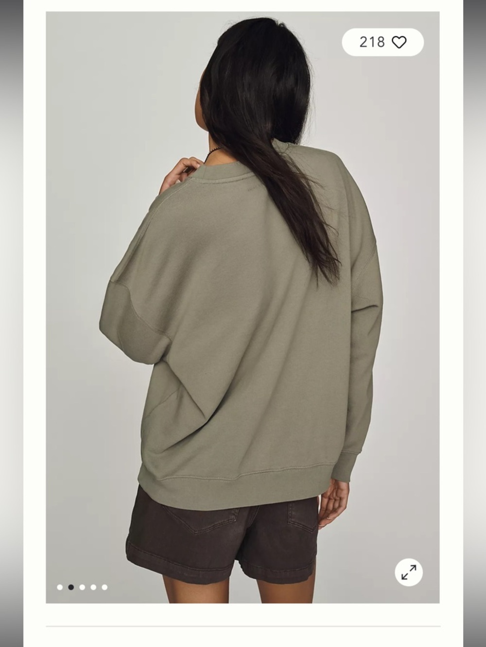 Anine Bing Miles AB Graphic Sweatshirt Sage Green Size Medium Oversized - Picture 3 of 12